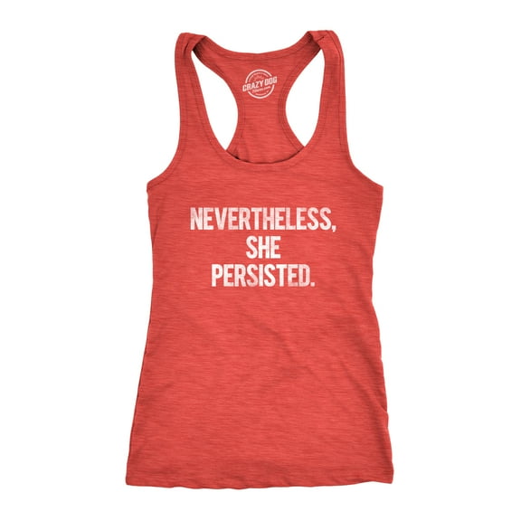 Womens Nevertheless She Persisted Funny National Congress Senate Fitness Tank Top