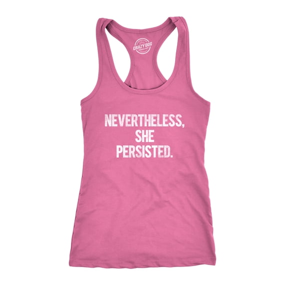 Womens Nevertheless She Persisted Funny National Congress Senate Fitness Tank Top