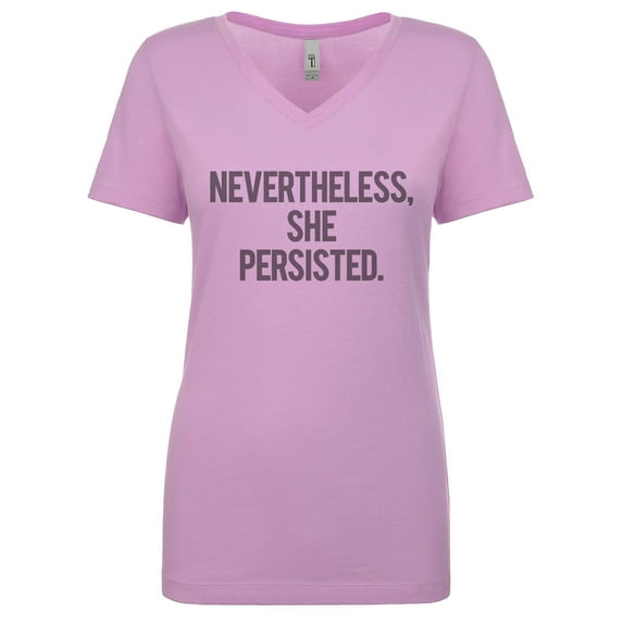 Womens Nevertheless She Persisted T-Shirt Political Tee for Ladies Vintage Print
