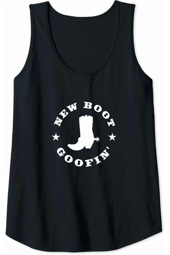 Womens New Boot Groove Cowboy Boot Meme Quote Tank Top Size S-3XL
