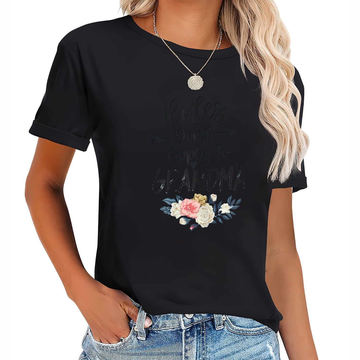 New Grandma Shirt Rules Don't Apply To Grandma Tshirt Flower New Grandma Shirt Rules Don't Apply To Grandma Tshirt Flower