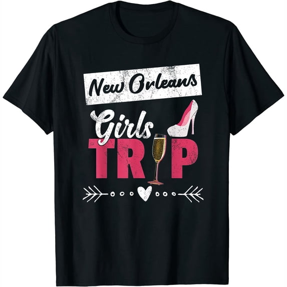Womens New Orleans Girls Trip 2023 T-Shirt Black 2XL