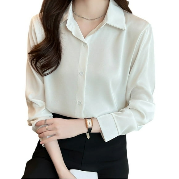 Womens New Style Fashion Versatile Chiffon Shirt Loose Temperament Tops