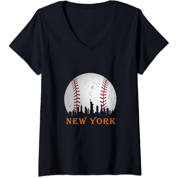 Womens New York Ny Skyline Baseball Vintage Met At Gameday Unisex Men Women T-Shirt S-5Xl - Best Birthday Gifts