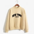 thumbnail image 1 of Womens New York Print Sweatshirt Lightweight Long Sleeve Loose Fit Tunic Tops Crewneck Y2K Fall Basic Pullover Sweater, 1 of 5