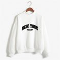 thumbnail image 1 of Womens New York Print Sweatshirt Lightweight Long Sleeve Loose Fit Tunic Tops Crewneck Y2K Fall Basic Pullover Sweater, 1 of 5