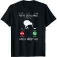 thumbnail image 1 of Womens New Zealand Is Calling And I Must Go, Zealand Funny Kiwi T-Shirt Black 2XL, 1 of 5