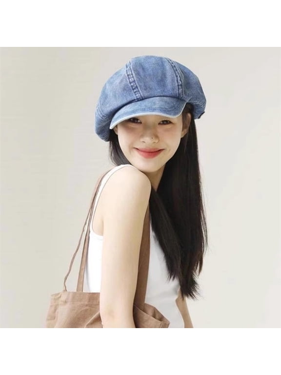 Womens Newsboy Cap, Retro Octagonal Hat with Visor Spring Summer Octagonal Paperboy Hat Girls Gift