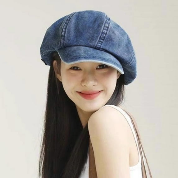 Womens Newsboy Cap, Retro Octagonal Hat with Visor Spring Summer Octagonal Paperboy Hat Girls Gift