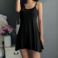 thumbnail image 1 of Womens Nightgown Sleeveless Nightgowns for Women with Pocekts Tank Dress Crew Neck Sleepwear S-XXL Black XXL, 1 of 6