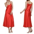 thumbnail image 1 of Womens Nightgowns Women's Nightgown Dress Sleepwear V Neck Negligee sleepwear Long Nightwear, 1 of 4
