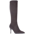 thumbnail image 1 of Womens Nine West Calla Knee-High Heeled Fashion Dress Boots - Dark Grey, 1 of 6