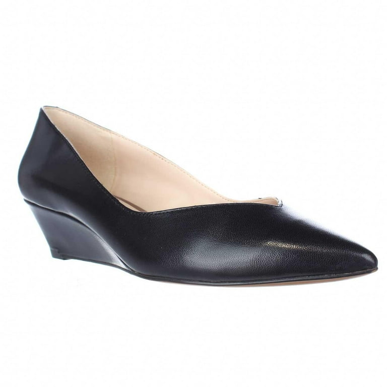 Womens Nine West Elenta Pointed Toe Wedge Pumps Black Walmart