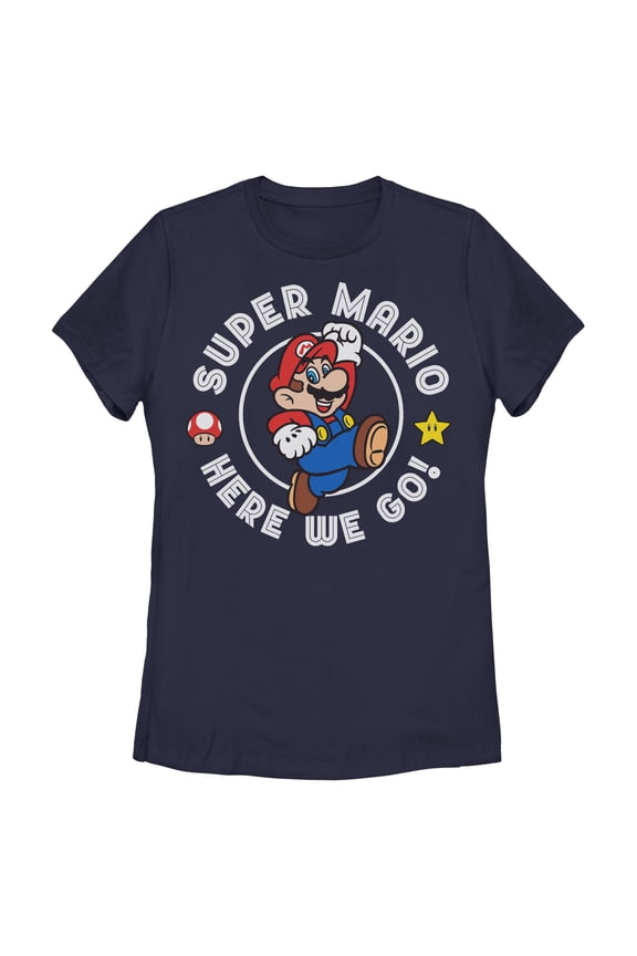 Womens Nintendo Here We Go Mario T Shirt