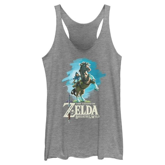 Womens Nintendo Legend of Zelda Breath of the Wild Link Epona Racerback Tank