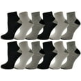 thumbnail image 1 of Womens No Show Ankle Socks, 12 Pairs Fun Funky Patterned Designs, Colorful Casual Athletic Sport Sock, 1 of 4