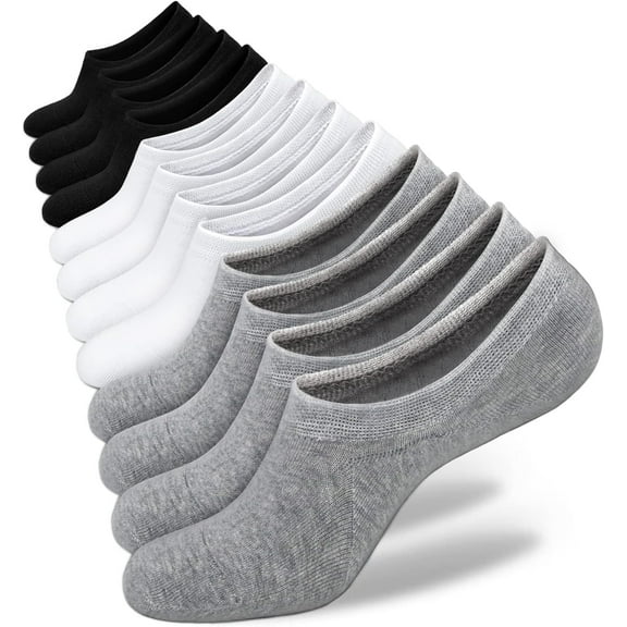 Womens No Show Socks 4-8 Pairs Ondo Low Cut Non-Slip Socks Invisible Cotton Liner Socks