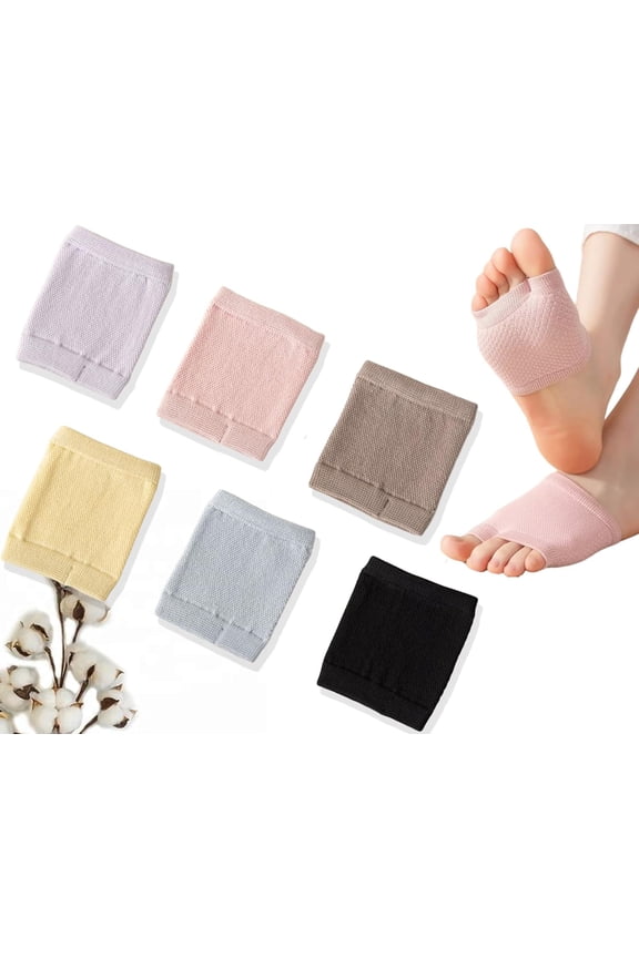 Womens No Show Socks Half Palm Toe Topper Liner NonSlip Seamless Loafer Heel Sock Cotton Size 5-11 5 & More Pairs