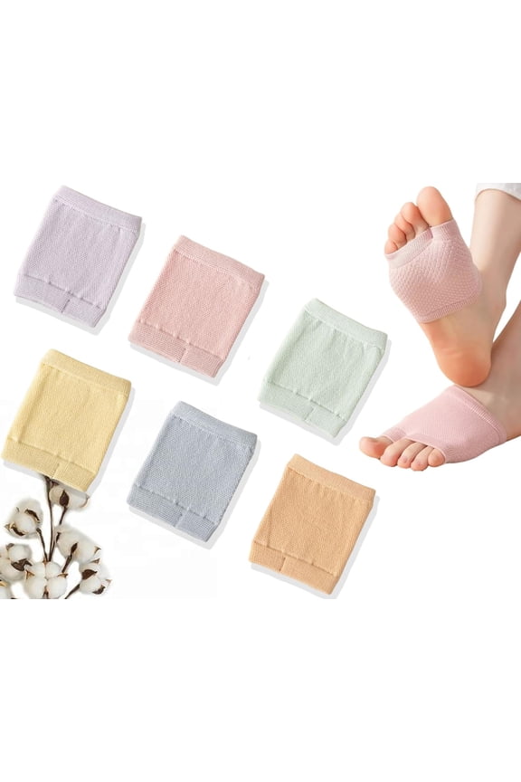 Womens No Show Socks Half Palm Toe Topper Liner NonSlip Seamless Loafer Heel Sock Cotton Size 5-11 5 & More Pairs