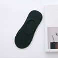 thumbnail image 1 of Womens No Show Socks Invisible Liner Non Slip Low Cut Casual Formal Wear Soft Stretchable No Show Socks Dark Gray One Size, 1 of 4