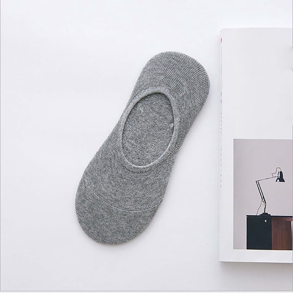 Womens No Show Socks Invisible Liner Non Slip Low Cut Casual Formal Wear Soft Stretchable No Show Socks Grey One Size