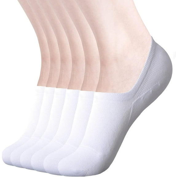 Womens No Show Socks Non Slip Flat Boat Line Low Cut Socks (6-12 Packs)