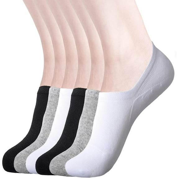 Womens No Show Socks Non Slip Flat Boat Line Low Cut Socks (6-12 Packs)