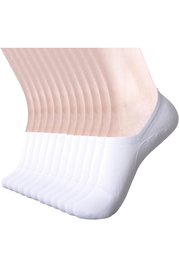 Womens No Show Socks Non Slip Flat Boat Line Low Cut Socks (6-12 Packs)