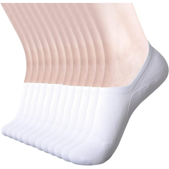 Womens No Show Socks Non Slip Flat Boat Line Low Cut Socks (6-12 Packs)