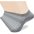 thumbnail image 1 of Womens No Show Socks Non Slip Flat Boat Line Low Cut Socks (6 Packs) Gray, 1 of 5