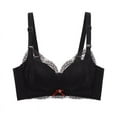 thumbnail image 1 of Womens No Wire Bra Bra with No Padding Workout Bras Female Padded Bras Ladies T-Shirt Style W-1434 , Padded Bras Black xl, 1 of 3