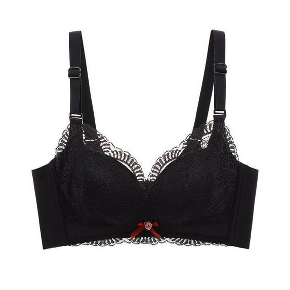 Womens No Wire Bra Bra with No Padding Workout Bras Female Padded Bras Ladies T-Shirt Style W-1434 , Padded Bras Black xl