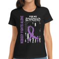 thumbnail image 1 of Womens Nobody Fights Alone Boyfriend Pancreatic Cancer Flag Gifts T-Shirt Black 2X-Large, 1 of 5
