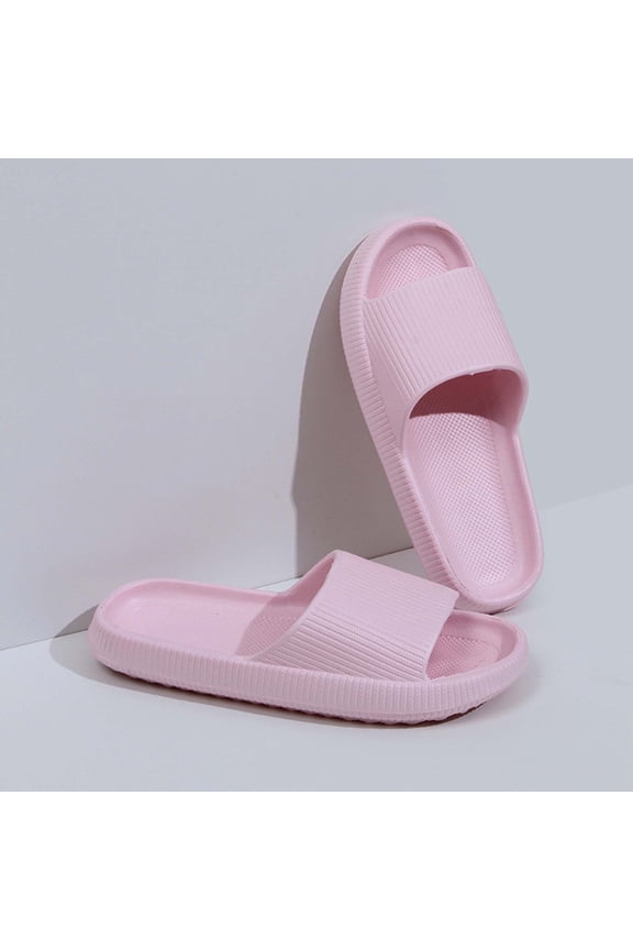 Womens Non-Slip Foam Slides Waterproof, EVA Cloud Comfort Pool Slippers & Casual Beach Slide Sandals for Women, Pink,Size 40