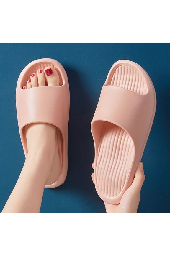 Womens Non Slip Quick Dry EVA Slide Sandals Lightweight Comfortable Indoor Outdoor House Shoes Pink,Size 40-41