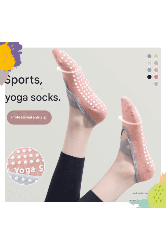 Womens Non Slip Yoga Socks One Size Fitness Dance Socks 1 PCS