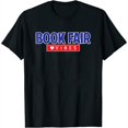 thumbnail image 1 of Womens Nostalgia School Book Fair Vibes T Shirt For Kids & Adults Black X-Large, 1 of 5