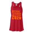 thumbnail image 1 of Womens Nothing Is Scarier Than 2020 Funny Ghost Halloween Flowy Racerback Tank Top T-Shirt, 1 of 1