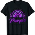 thumbnail image 1 of Womens November We Wear Purple Pancreatic Cancer Awareness Graphic T-Shirt Black 2X-Large, 1 of 5