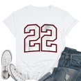 thumbnail image 1 of Womens Number Twenty Two 22 T-Shirt White X-Large, 1 of 5