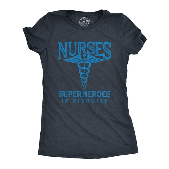 Womens Nurses Superheroes In Disguse T Shirt Quarantine Social Distancing Graphic Tee Womens Graphic Tees