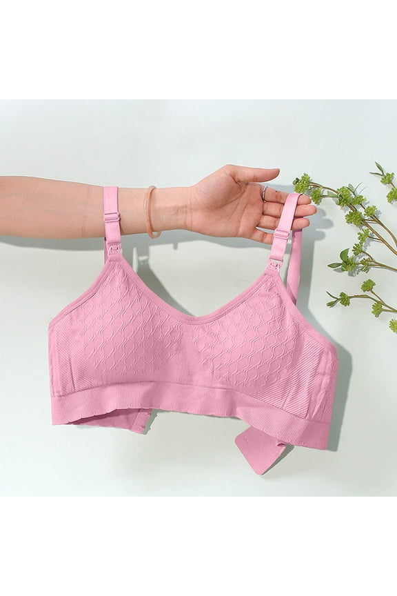 Womens Nursing Bras for Breastfeeding No Underwire Push Up Bralettes for Women Comfortable Everyday Underwear Tshirt Bra