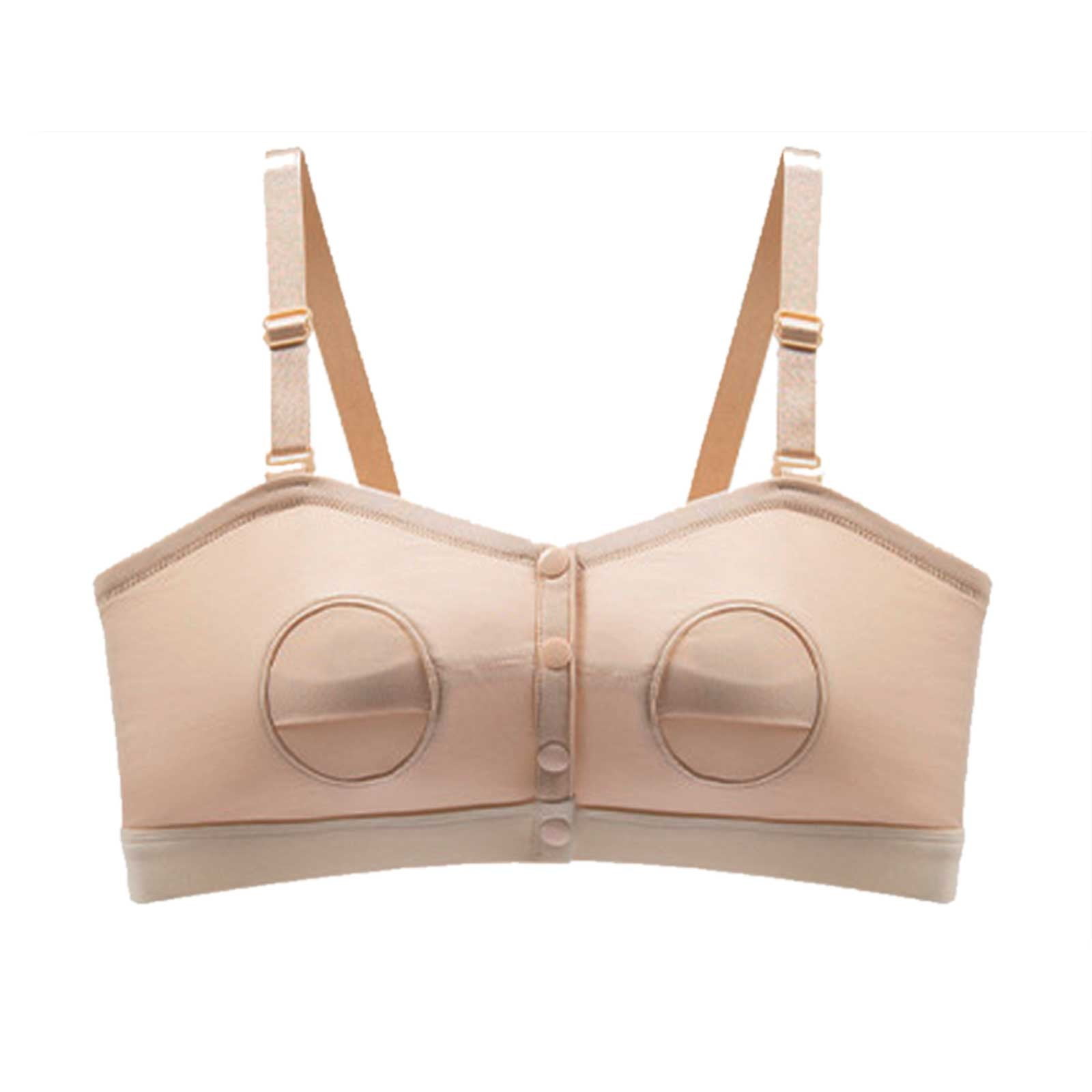 Womens Nursing Friendly Comfy Bras Pregnancy Button Down FullCoverage