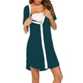 thumbnail image 1 of Womens Nursing Gown Nightgown Maternity Nursing Dress 3 in 1 Delivery/Labor/Nursing Breastfeeding Birthing Gown Nightgown with Button,Green L, 1 of 9