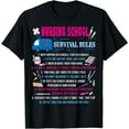 thumbnail image 1 of Womens Nursing School Survival Rules TShirt Funny Nurse Gift T-Shirt, 1 of 4