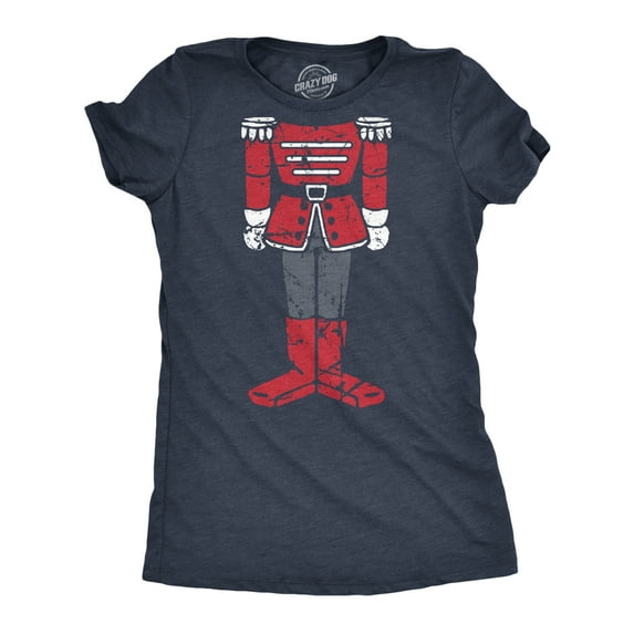 Womens Nutcracker Body T Shirt Funny Xmas Party Figurine Doll Tee for Ladies Womens Graphic Tees