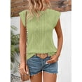 thumbnail image 1 of Womens O neck Cap Sleeve Tank Tops Casual Loose Fit Vest T shirt, 1 of 2