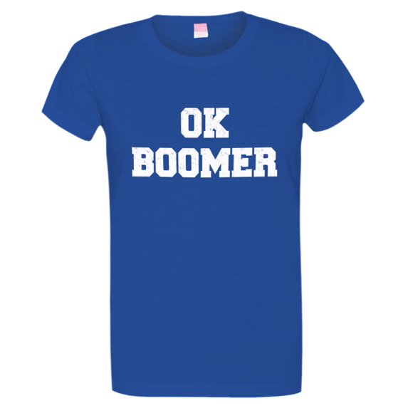 Womens OK Boomer Distressed Climate #okboomer Global Warming Shirt Tee