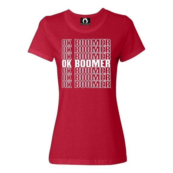 Womens OK Boomer Funny Millenial T-Shirt
