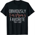 thumbnail image 1 of Womens Obviously I'm Mom's Favorite Funny Mom Saying T-Shirt Black 2XL, 1 of 5